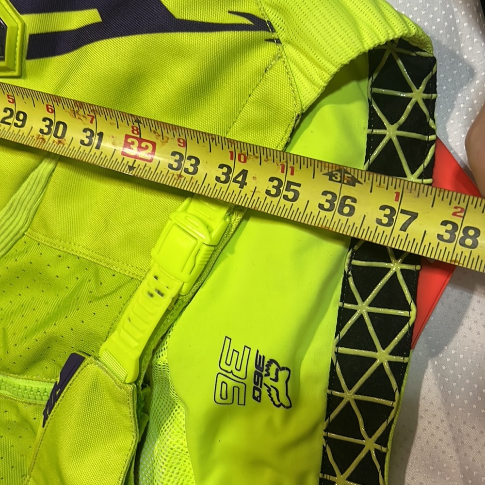 Fox 360 Moto Pants Size 36 Neon Leopard Print Motocross Dirt Bike Atv Protection - Picture 12 of 12